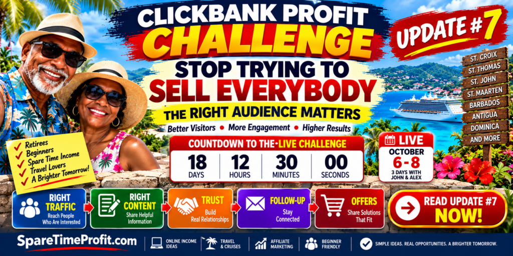 ClickBank Profit Challenge Update #7: Stop Trying to Sell Everybody